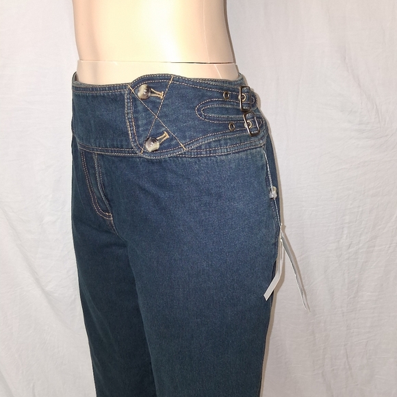Vintage Harve Benard by benard Holtzman Dark Blue Straight Leg Jeans Size 14 - Picture 6 of 17